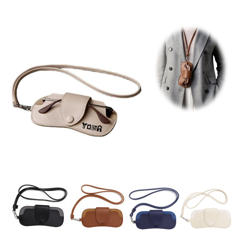 Resistant Thickened Leather Eyeglasses Bag