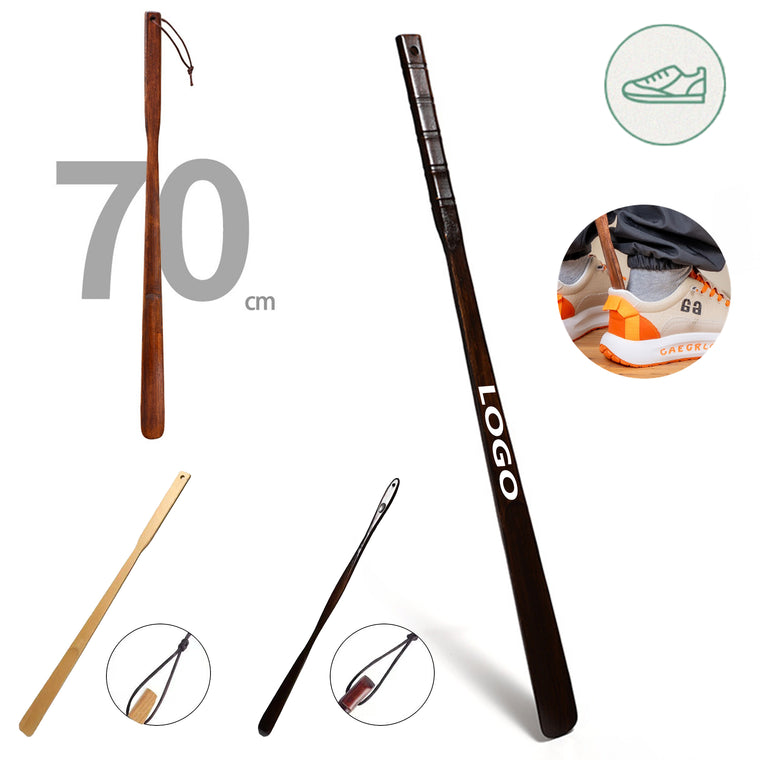Solid Wooden Shoe Horn With Long Handle