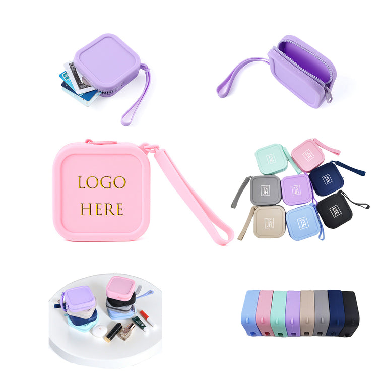 Portable Silicone Square Makeup Storage Bag
