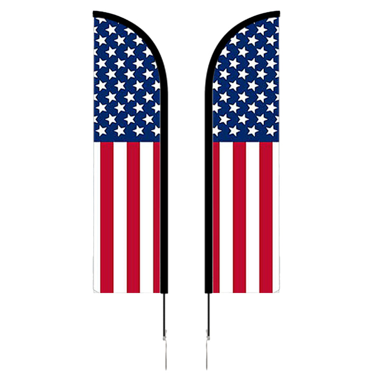 8' Double Sided Portable Half Drop Banner w/ Hardware Set