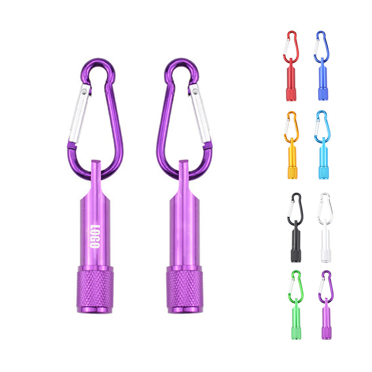 2-in-1 Mini Metal Compact Flashlight/LED Torch Keychain