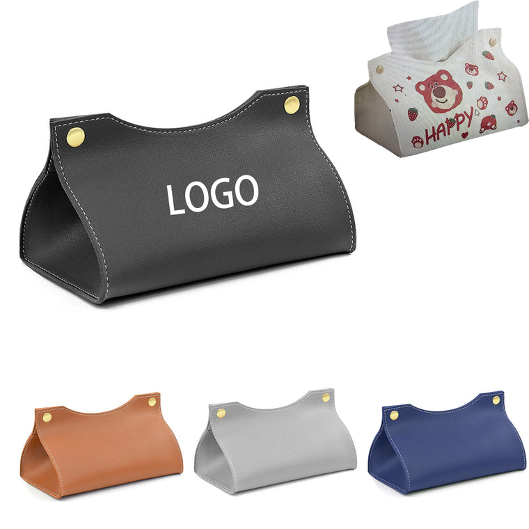 Full Color PU Leather Tissue Box