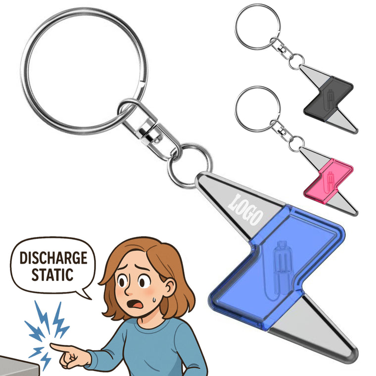 Lightning-Shaped Anti-Static Keychain