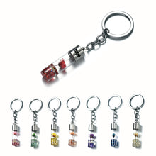 Dried Flower Glass Bottle Pendant Keychain