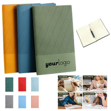 A5 Simple Soft Leather Striped Business Office Notebook
