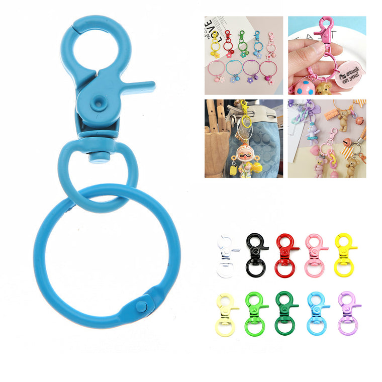 Metal Swivel Lanyard Snap Hook With Key Rings