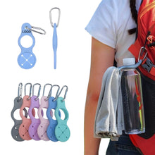 Outdoor Hiking Silicone Water Bottle Carrier With Towel Hook