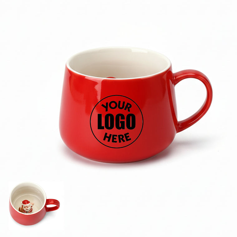 Cute Ceramic Coffee Mug With Hidden 3d Animals