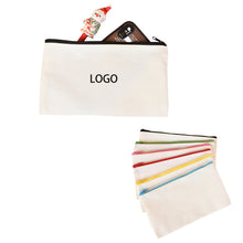 Canvas Zip Pouch Cosmetic Bag