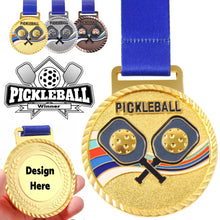 Custom Metal Pickleball Medal With Lanyard Moq 10