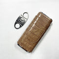 Leather Cigar Case With Cigar Cutter