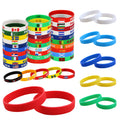 Silicone World Country Flags Wristbands