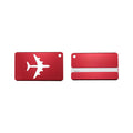 Airplane Aluminum Luggage Tag