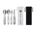 3 Pcs Knife Fork Spoon Tableware Cutlery Set For Traval