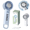 Cooling Handheld Fan With Ice Rubbing Pad