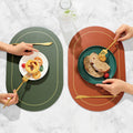 Kitchen Table Faux Leather Two-Color Placemat