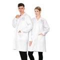 Unisex Cotton White Lab Coat Moisture Wicking