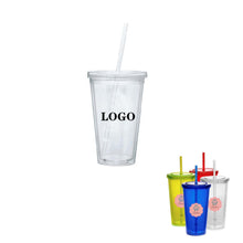 Double Wall Acrylic Tumblers With Straws