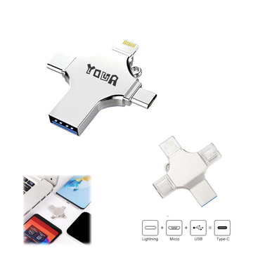 128GB MultiFunction 4 In 1 USB Flash Drive