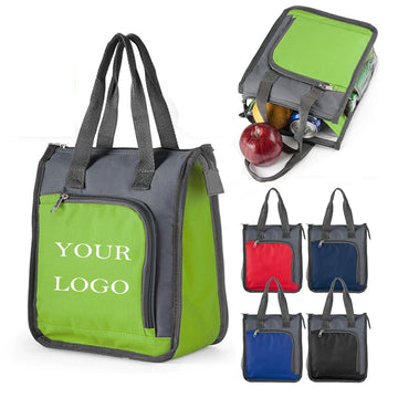 Durable Zippered Insulated Lunch Bag With Spacious Compartments