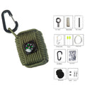 Durable Paracord Grenade Emergency Survival Kit W/ 10 Tools