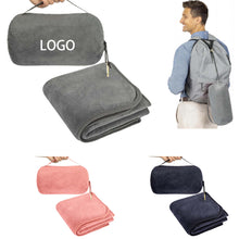 Foldable Multifunctional 2-In-1 Plush Travel Blanket
