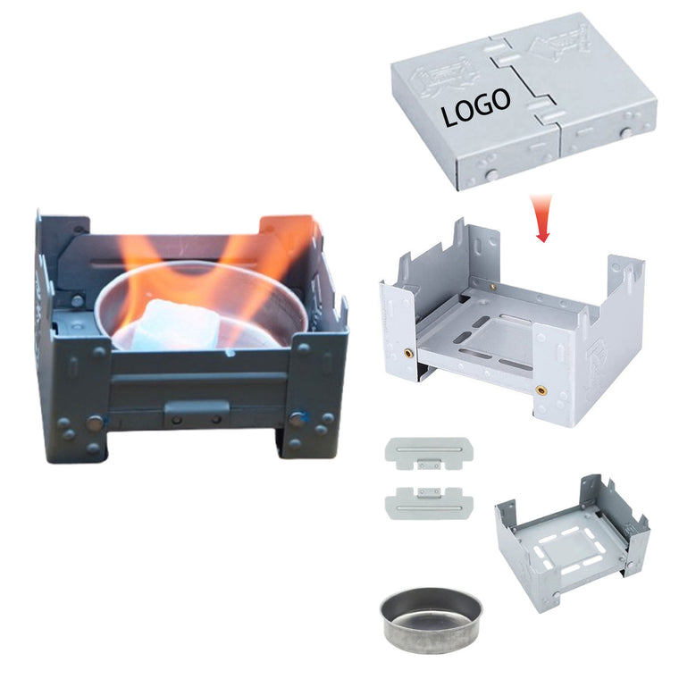 Folding Mini Solid Alcohol Stove Pocket Stove For Camping