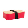 Portable Bento Lunch Box W/Tableware Set Natural Bamboo Lid