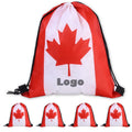 Canadian Flag Drawstring Bag