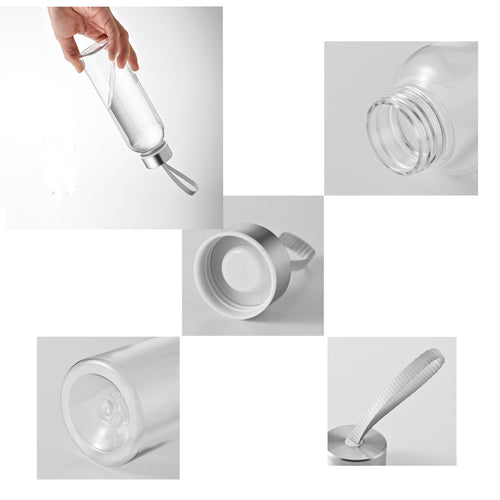 13.5oz Plastic Water Bottle with Stainless Steel Lid