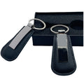 Black Leather Business Keychain