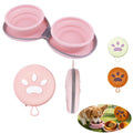 2-In-1 Collapsible Pet Bowl With Zipper And Carabiner Clip