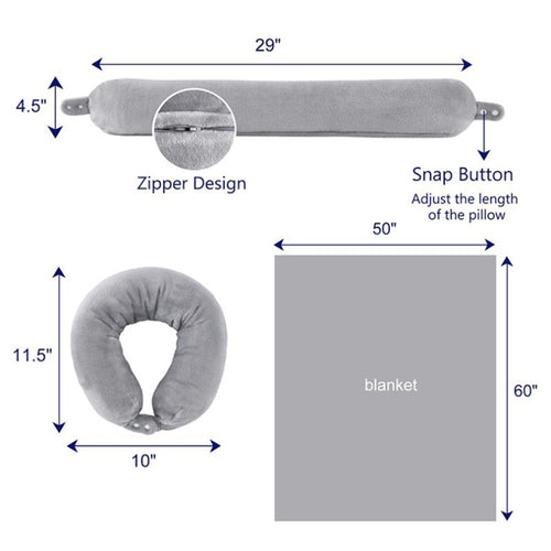 2 In 1 Blanket With Cozy Neck Pillow Case