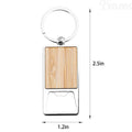Bottle Opener Wood Metal Keychain
