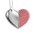 Heart-Shaped Usb Flash Drive 16Gb Crystal Necklace