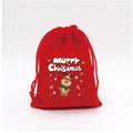 Christmas Drawstring Flannel Candy Bag