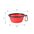 Full Color Pet Dog Bowl w/Carabiner