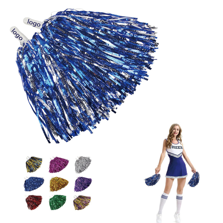 Metallic Cheer Pom Pom Shiny Foil Handheld Spirit
