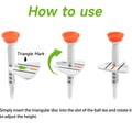 Adjustable Golf Tee With Triangular Directional Marker