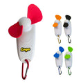 LED Silent Handheld Fan With Carabiner