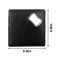 PU Leather Drink Coaster with Bottle Opener