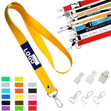 Polyester Lanyard, 35.4 Inch Breakaway Safety Neck Strap