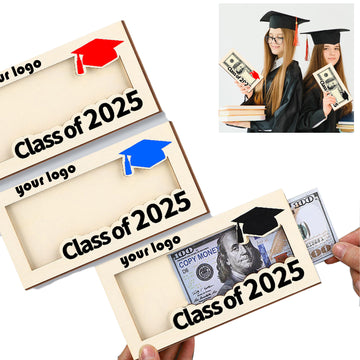 Wooden 2025 Graduation Money Holder