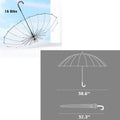 16 Bibs Clear Bubble Umbrella For Wedding Daily Use