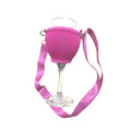 Neoprene Wine Glass Sleeve With Adjustable Neck Strap