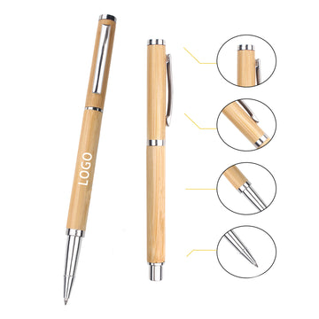 Bamboo Ballpoint Pen With Sleeve