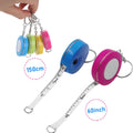 Retractable Double Sided Tape Measure Keychain Soft Ruler