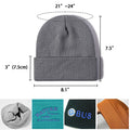 100% Acrylic Rib Knit Cuffed Beanie