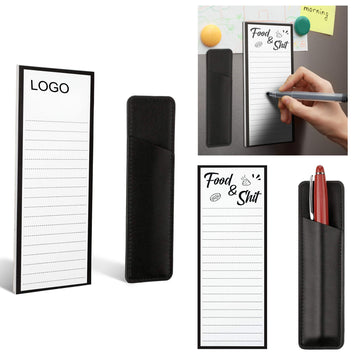 Magnetic Note Pad For Fridge With Pen Holder