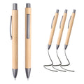 Retractable Bamboo Stylus Ballpoint Pen With Clip